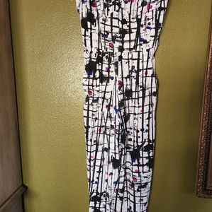 MillyStrapless Splatter-Print Jumpsuit